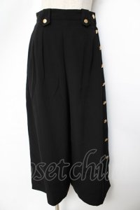 INGEBORG / サイドボタンデザインパンツ  黒 Y-25-10-10-169-LO-PA-SZ-ZY