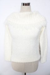 LIZ LISA / バックリボンニット 0 オフ白 Y-25-10-10-184-LO-TO-SZ-ZY