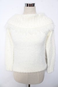 LIZ LISA / バックリボンニット 0 オフ白 Y-25-10-10-184-LO-TO-SZ-ZY