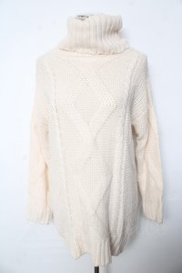 LIZ LISA / 棒針ニットオフタートルニットワンピース 0 アイボリー Y-25-10-10-189-LO-OP-SZ-ZY