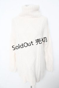 LIZ LISA / 棒針ニットオフタートルニットワンピース 0 アイボリー Y-25-10-10-189-LO-OP-SZ-ZY