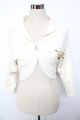 LIZ LISA / ブローチ付ニットボレロ 0 オフ白 Y-25-10-10-194-LO-TO-SZ-ZY