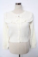 LIZ LISA / フリルカーデ 0 白 Y-25-10-10-196-LO-TO-SZ-ZY