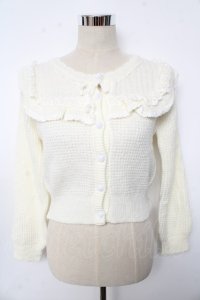 LIZ LISA / フリルカーデ 0 白 Y-25-10-10-196-LO-TO-SZ-ZY