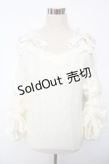 LIZ LISA / フリルストラップオフショルニット 0 アイボリー Y-25-10-10-198-LO-TO-SZ-ZY