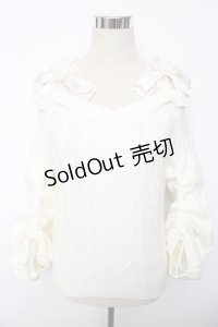 LIZ LISA / フリルストラップオフショルニット 0 アイボリー Y-25-10-10-198-LO-TO-SZ-ZY