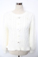 LIZ LISA / ビジュー付きフェザーニット 0 オフ白 Y-25-10-10-204-LO-TO-SZ-ZY