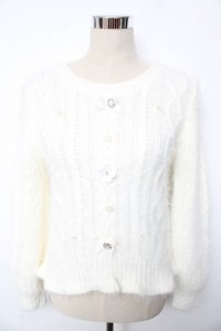 LIZ LISA / ビジュー付きフェザーニット 0 オフ白 Y-25-10-10-204-LO-TO-SZ-ZY