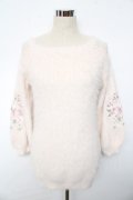 LIZ LISA / 袖刺繍ニットワンピース 0 ピンク Y-25-10-10-207-LO-OP-SZ-ZY