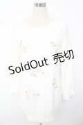 LIZ LISA / 花刺繍ニットワンピース 0 白 Y-25-10-10-208-LO-OP-SZ-ZY