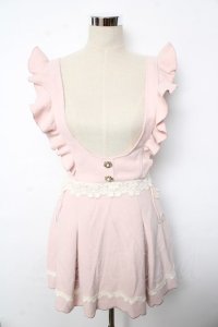 LIZ LISA / フラワーレースサスペンダースカート 0 ピンク Y-25-10-10-209-LO-SK-SZ-ZY