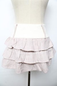 ロリータその他ブランド / ツイードフリルスカート 0 ピンク Y-25-10-10-211-LO-SK-SZ-ZY