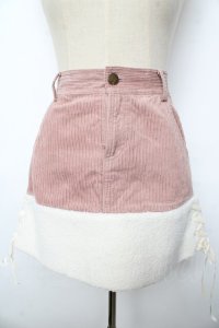 LIZ LISA / ボア切替スカート 0 ピンク Y-25-10-10-213-LO-SK-SZ-ZY