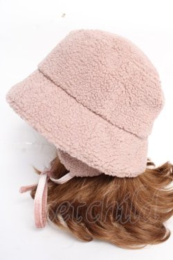 画像2: axes femme / 耳当て付きボアハット 57.5 ピンク Y-25-10-10-038-AX-AC-SZ-ZY