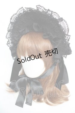 画像1: MR corset / レースハーフボンネット  黒 Y-25-10-10-040-PU-AC-SZ-ZY