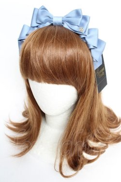 画像1: Innocent World / プレーンタックリボンカチューシャ F ブルー Y-25-10-10-048-IW-AC-SZ-ZY
