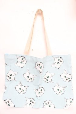 画像2: Candy Stripper / トートバッグ  ねこ柄 Y-25-10-13-005-PU-BG-SZ-ZY