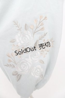 画像3: axes femme / 袖花刺繍ショートパーカー  ミント Y-25-10-13-044-AX-TO-SZ-ZY