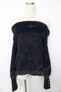 axes femme POETIQUE / 重ね着風モヘアニット  紺 Y-25-10-13-045-AX-TO-SZ-ZY
