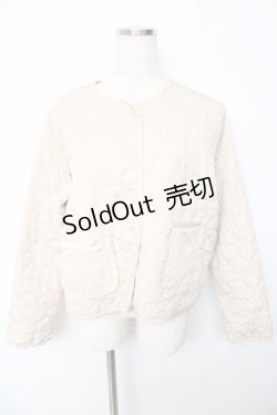 画像1: m petit by misako / サンリオキャラクターズコラボ シナモロール タフタハートキルトジャケット L 淡薄橙 Y-25-10-13-059-LO-JA-SZ-ZY