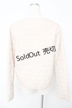 画像2: m petit by misako / サンリオキャラクターズコラボ シナモロール タフタハートキルトジャケット L 淡薄橙 Y-25-10-13-059-LO-JA-SZ-ZY