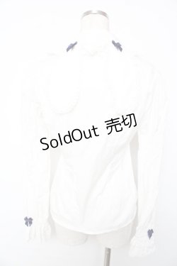 画像2: BABY,THE STARS SHINE BRIGHT / うさくみゃちゃんのpetit ribbonブラウス  紺 Y-25-10-13-060-BA-BL-SZ-ZY