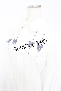 画像3: BABY,THE STARS SHINE BRIGHT / うさくみゃちゃんのpetit ribbonブラウス  紺 Y-25-10-13-060-BA-BL-SZ-ZY