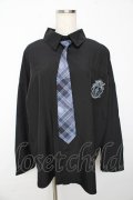 NieR Clothing / スクール風シャツ  黒 Y-25-10-13-068-PU-BL-SZ-ZY