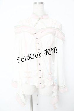 画像1: Ozz oneste / 着物袖カットソー  白 Y-25-10-13-072-OO-TO-SZ-ZY