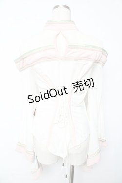 画像2: Ozz oneste / 着物袖カットソー  白 Y-25-10-13-072-OO-TO-SZ-ZY