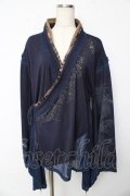 Ozz oneste / 酔夢着物ブラウス  紺 Y-25-10-13-080-OO-BL-SZ-ZY