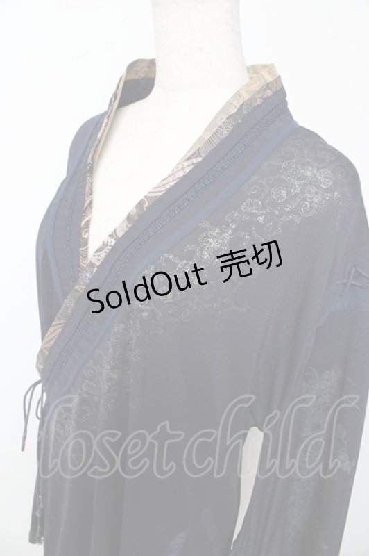 画像3: Ozz oneste / 酔夢着物ブラウス  紺 Y-25-10-13-080-OO-BL-SZ-OS (3)