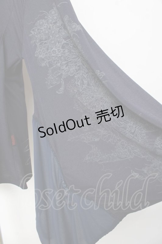 画像4: Ozz oneste / 酔夢着物ブラウス  紺 Y-25-10-13-080-OO-BL-SZ-OS (4)