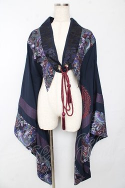 画像1: Qutie Frash / 着物ショートカーデ  紺 Y-25-10-13-081-QU-TO-SZ-ZY