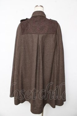 画像2: axes femme / ナポレオンマント風コート M 茶 Y-25-10-13-084-AX-CO-SZ-ZY