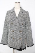 axes femme / ツイードダブルジャケット F 黒 Y-25-10-13-085-AX-JA-SZ-ZY