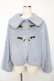 画像1: axes femme POETIQUE / リボン金具ファーコート  ブルーグレー Y-25-10-13-091-AX-CO-AS-ZY (1)