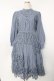 画像1: axes femme Nostalgic / 総レースパッチワークワンピース F ブルー Y-25-10-13-098-LO-OP-SZ-ZY (1)