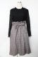 画像1: axes femme / レース×チェック切替ワンピース  黒×グレー Y-25-10-13-100-AX-OP-SZ-ZY (1)