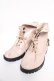 画像1: axes femme / レースアップレインブーツ L ピンク Y-25-10-13-010-AX-SK-SZ-ZY (1)