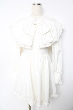 画像1: Manon Mimie / Cape ワンピース  白 Y-25-10-13-113-LO-OP-SZ-ZY