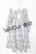 m petit by misako / サンリオコラボ チェックワンピース L 中青 Y-25-10-13-117-LO-OP-SZ-ZY