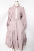 m petit by misako / AM＊レースティアードワンピース L 中桃 Y-25-10-13-118-LO-OP-SZ-ZY