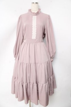 画像1: m petit by misako / AM＊レースティアードワンピース L 中桃 Y-25-10-13-118-LO-OP-SZ-ZY