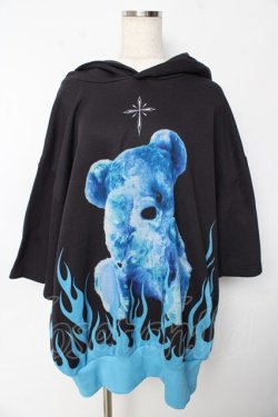 画像1: TRAVAS TOKYO / Fire bear H/S Hoodie F ブラック Y-25-10-13-121-PU-TO-SZ-ZY