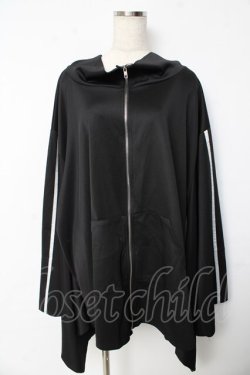 画像1: IRO+IRO / 和袖のBIGジャージ M 黒 Y-25-10-13-124-LO-TO-SZ-ZY