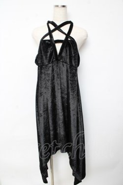 画像1: KILL STAR / MAGI VELVET RACERBACK DRESS XL 黒 Y-25-10-13-126-SL-OP-SZ-ZY