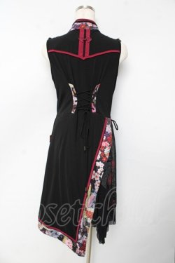 画像2: Ozz oneste / チャイナカシュクールワンピース  黒 Y-25-10-13-128-OO-OP-SZ-ZY