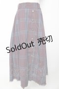 axes femme / タータンチェックスカート F ワイン Y-25-10-13-139-AX-SK-SZ-ZI