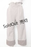 axes femme / ヘリンボーン柄カットパンツ  ブラウン Y-25-10-13-141-AX-PA-SZ-ZI